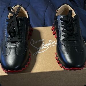 Christian Louboutin Black Sneakers with Red Soles